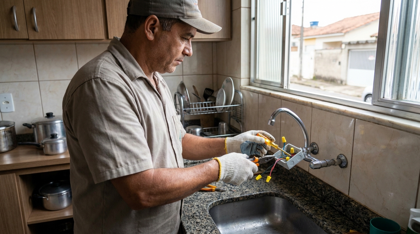 Adequação de Ponto Elétrico no Barroso, Mogi das Cruzes‑SP