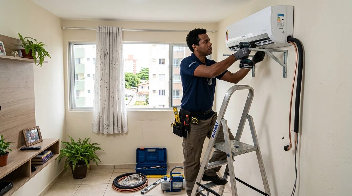 Instalação de ar-condicionado split em Mogi das Cruzes‑SP