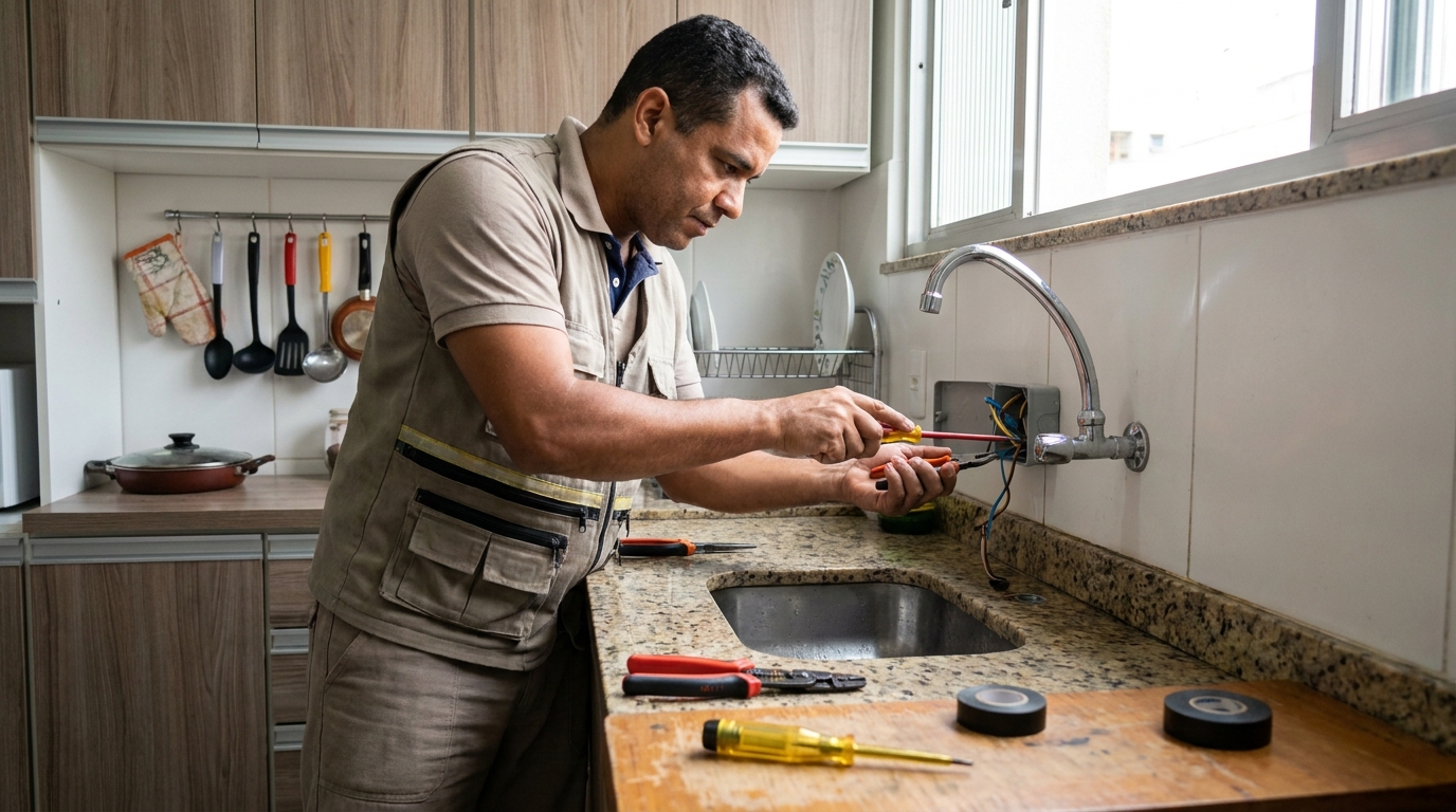 Instalação em Cozinha ou Área Gourmet no Barroso, Mogi das Cruzes‑SP